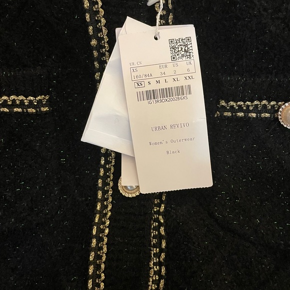 Chanel style Black Tweed Cardigan - Picture 2 of 2